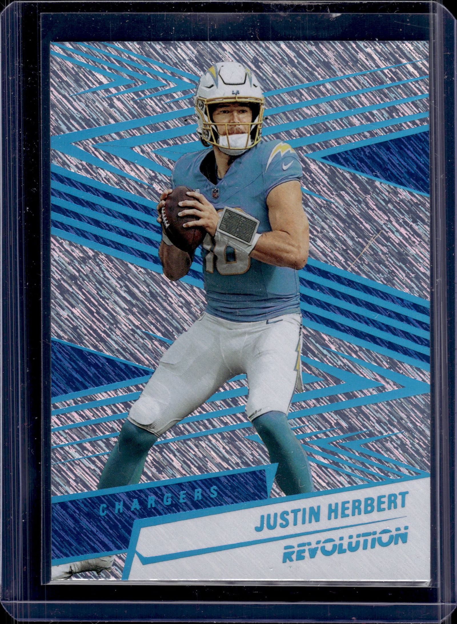 JUSTIN HERBERT 2025 PANINI REVOLUTION TEAL STORM PARALLEL: NEAR MINT OR BETTER CONDITION