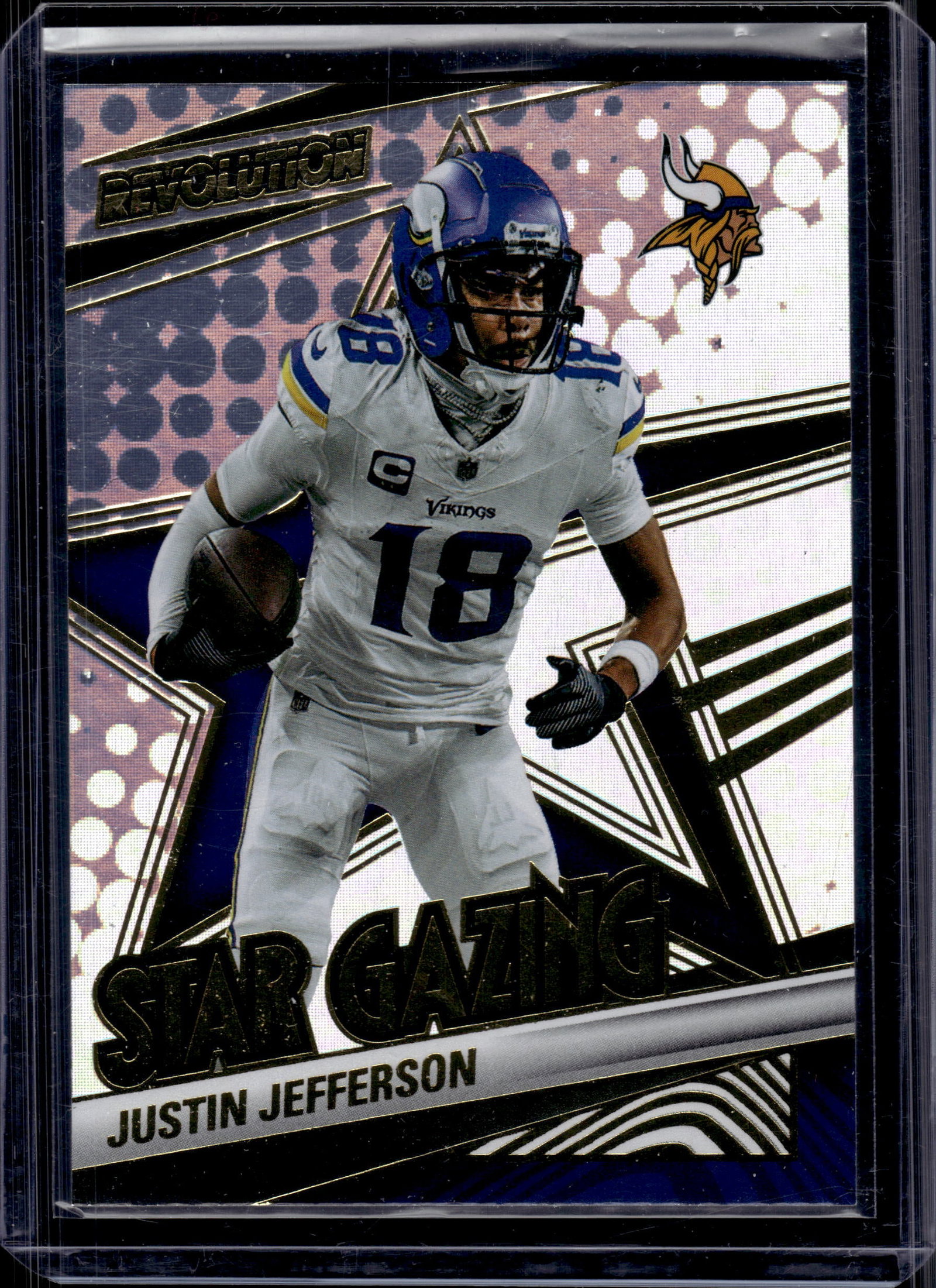 JUSTIN JEFFERSON 2025 PANINI REVOLUTION STAR GAZING INSERT: NEAR MINT OR BETTER CONDITION 