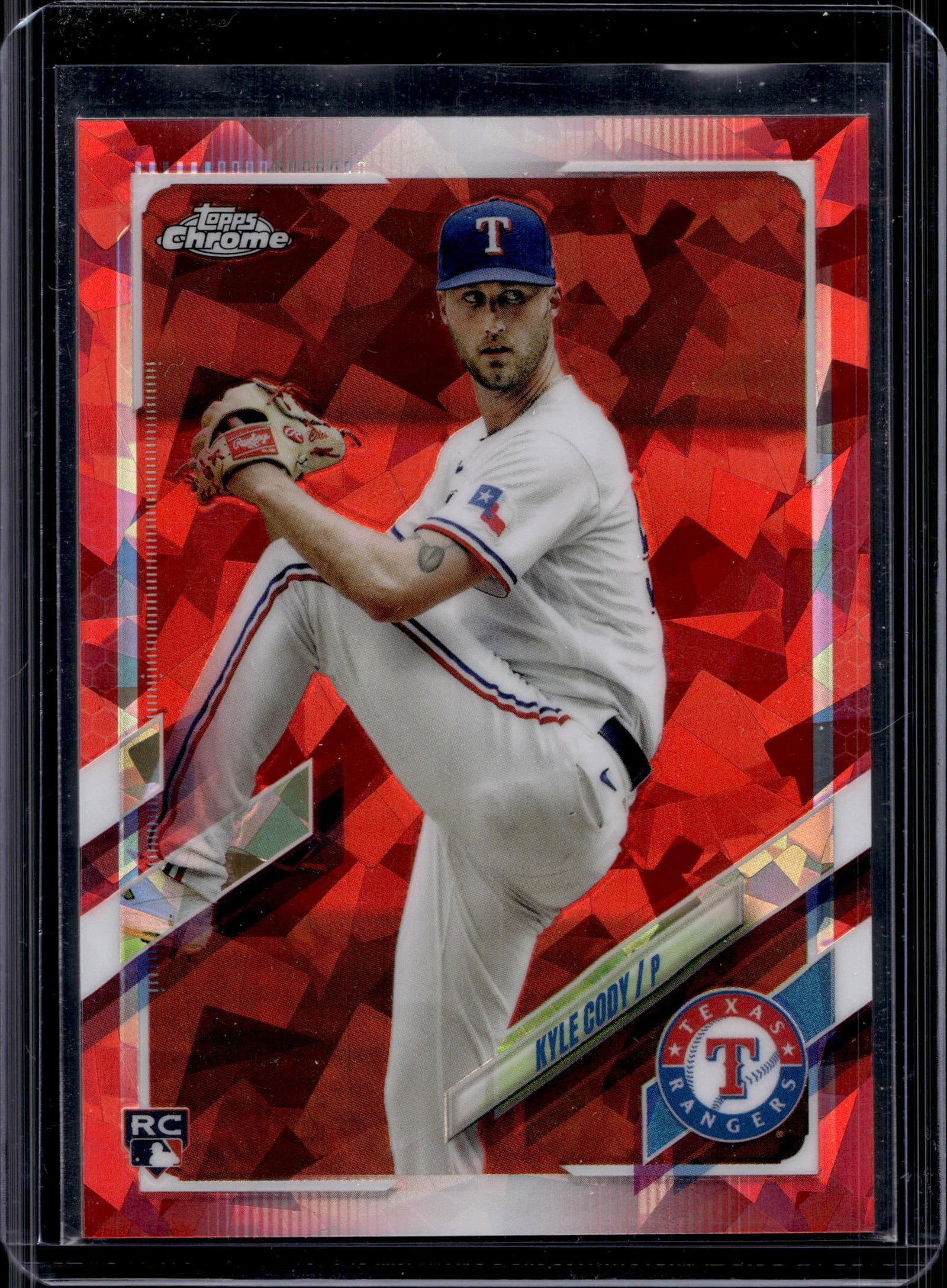 KYLE CODY 2021 TOPPS CHROME UPDATE SAPPHIRE RED REFRACTOR ROOKIE CARD: 2/5. NEAR MINT OR BETTER CONDITION 