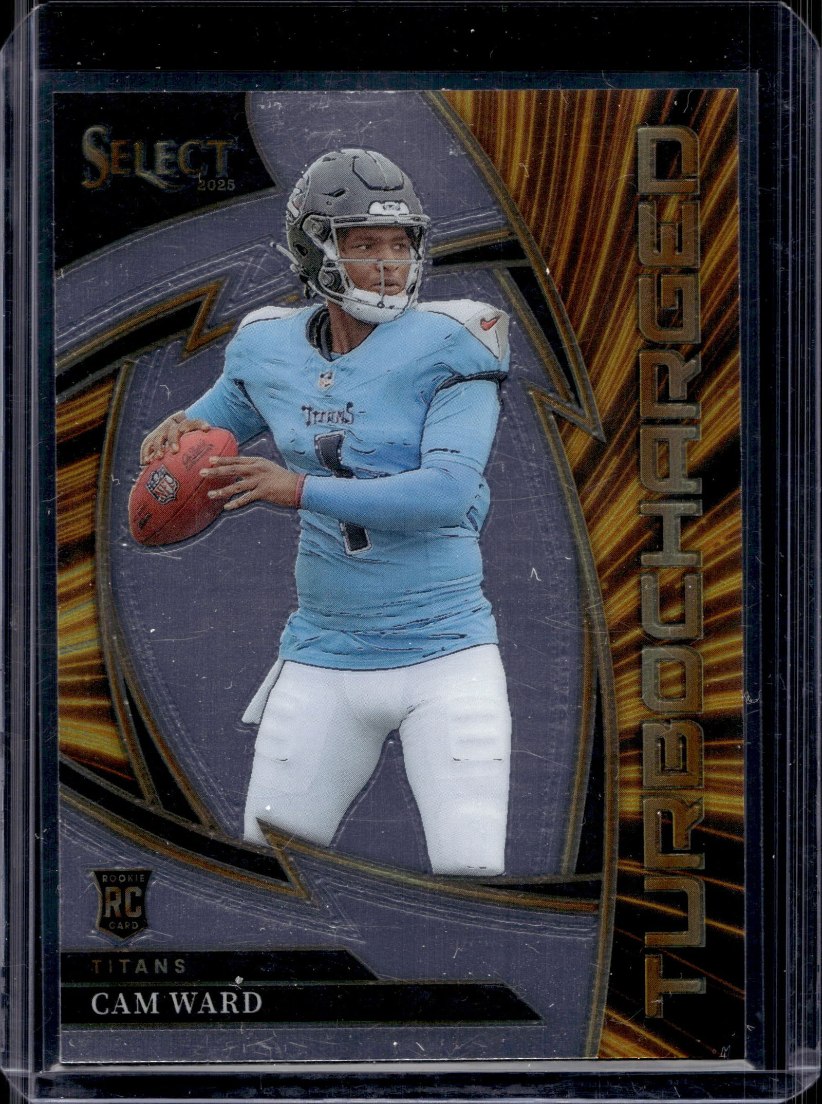 CAM WARD 2025 PANINI SELECT TURBOCHARGED ROOKIE CARD: NEAR MINT OR BETTER CONDITION 