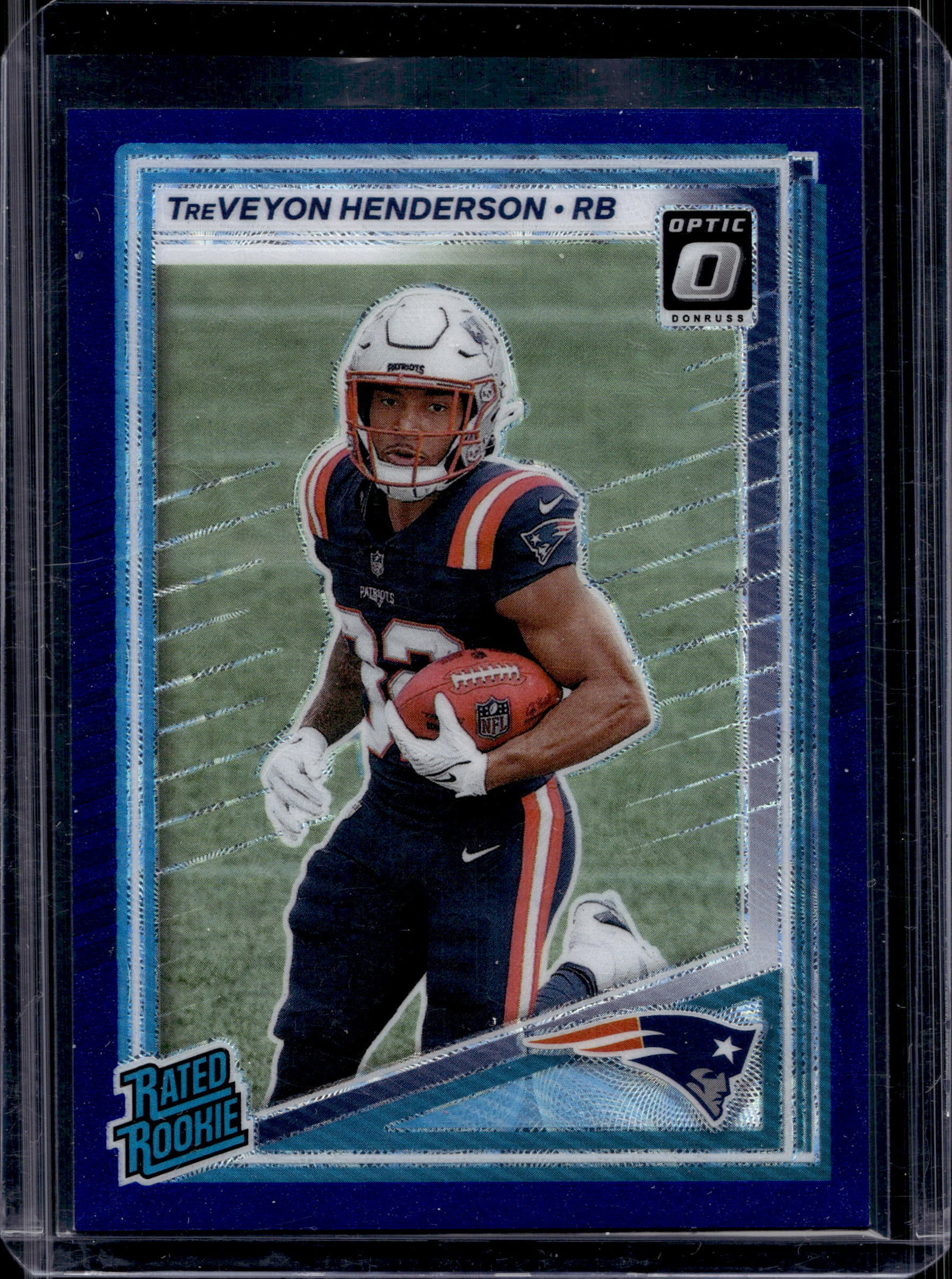 TREVEYON HENDERSON 2025 PANINI OPTIC PURPLE SCOPE PRIZM ROOKIE CARD: NEAR MINT OR BETTER CONDITION 