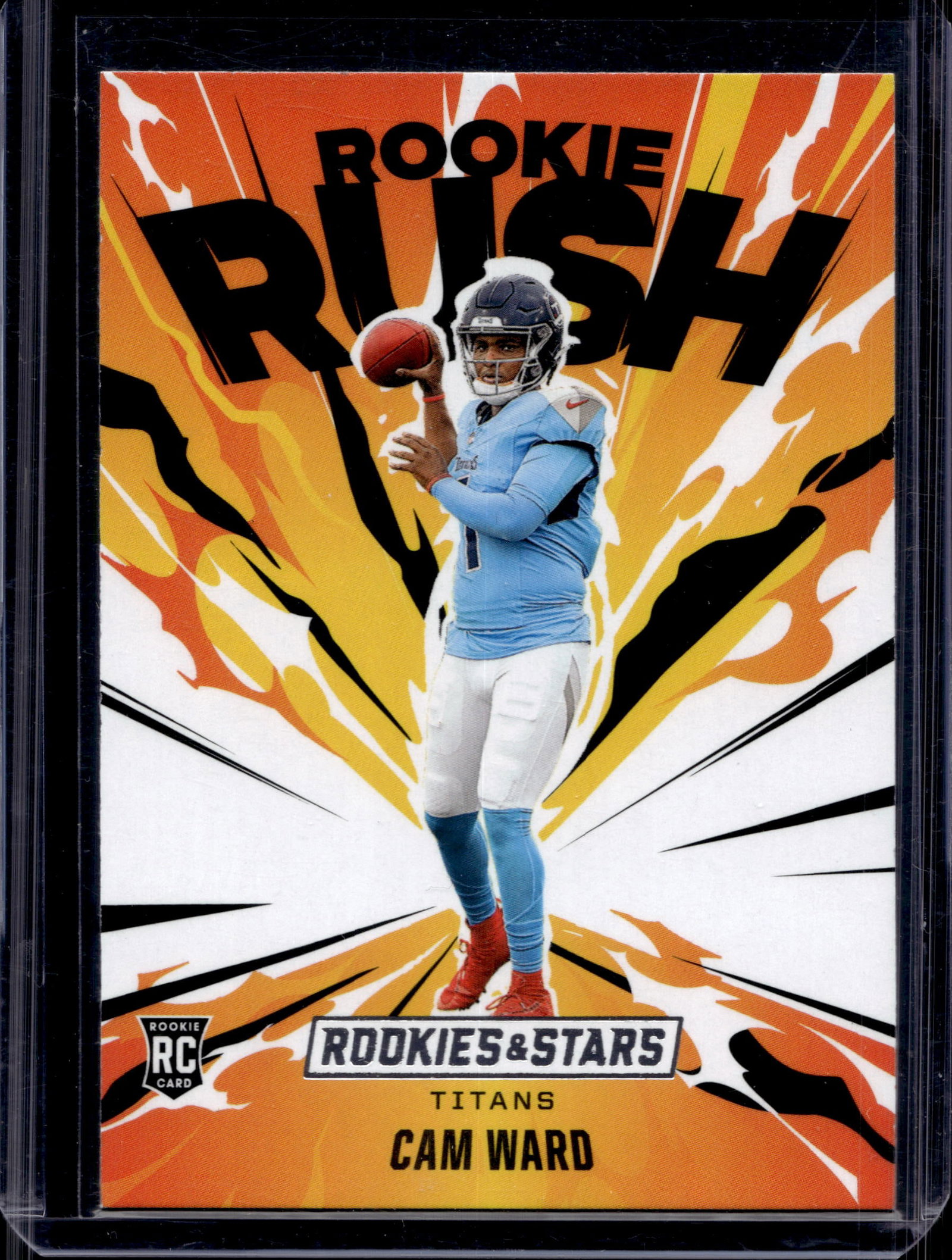 CAM WARD 2025 PANINI ROOKIES & STARS ROOKIE RUSH ROOKIE CARD: NEAR MINT OR BETTER CONDITION 