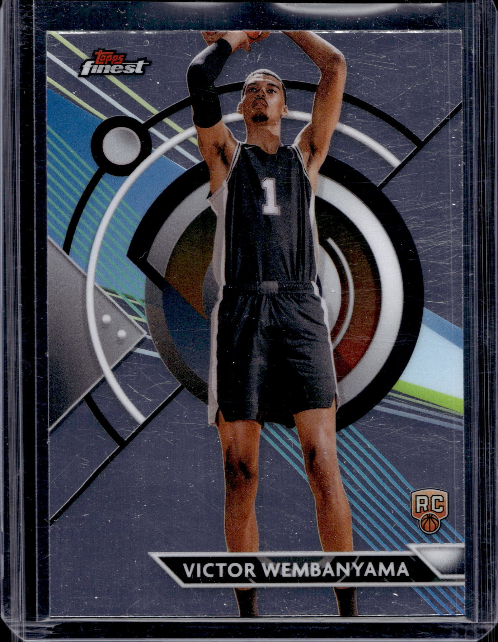 VICTOR WEMBANYAMA 2023-24 TOPPS FINEST ROOKIE CARD: NEAR MINT OR BETTER CONDITION 