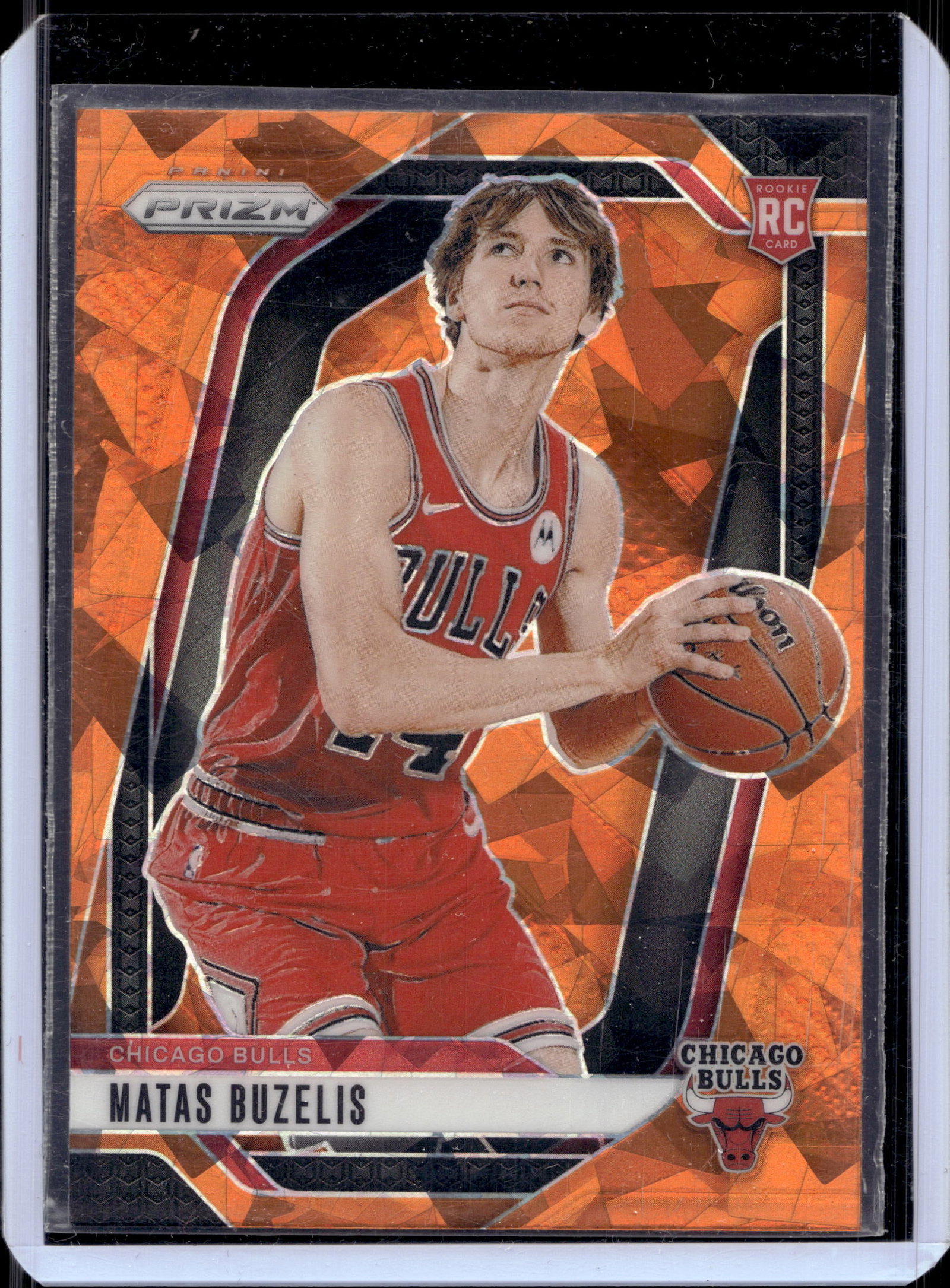 MATAS BUZELIS 2024-25 PANINI PRIZM ORANGE ICE PRIZM ROOKIE CARD: NEAR MINT OR BETTER CONDITION