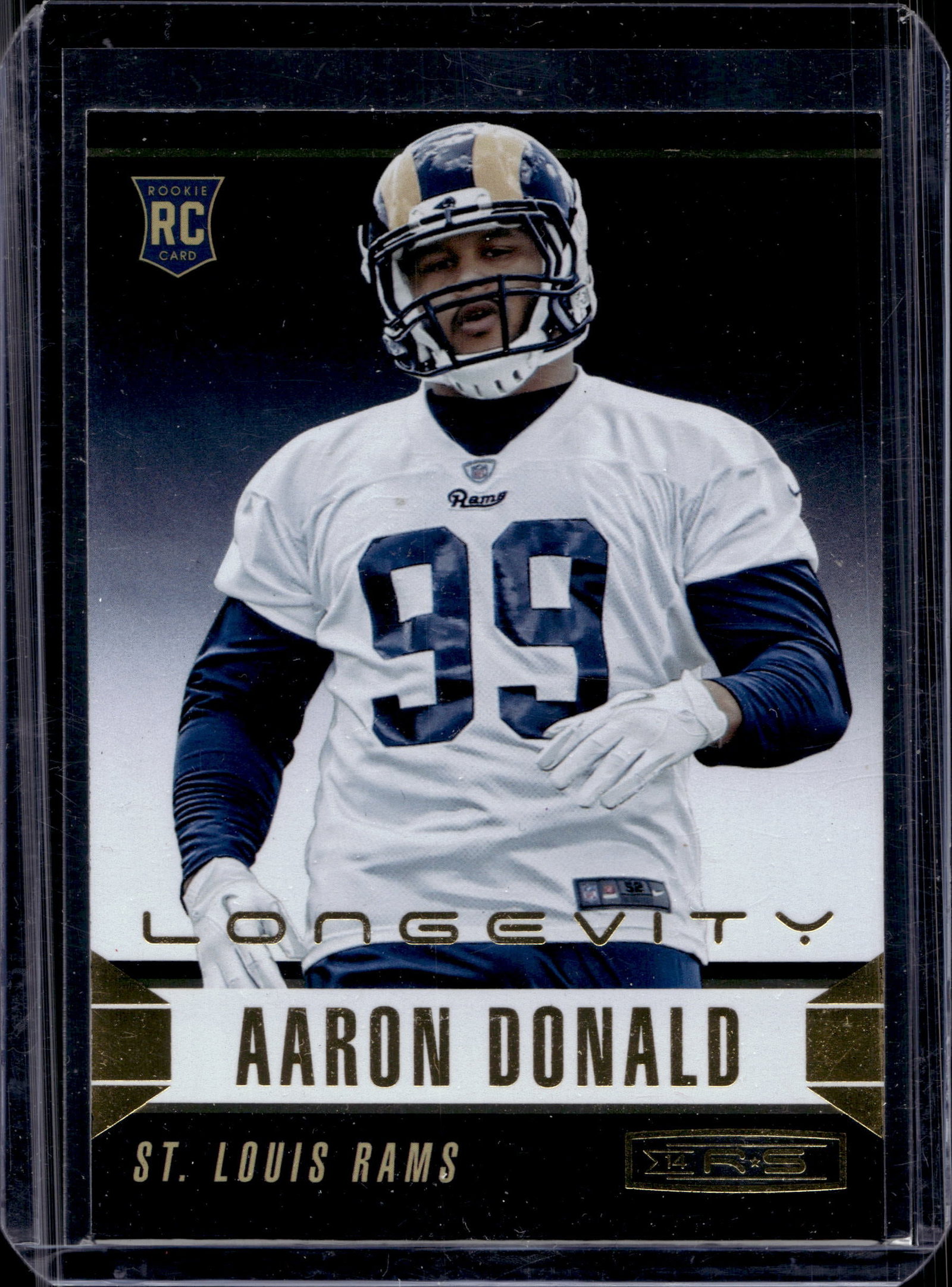 AARON DONALD 2014 PANINI ROOKIES & STARS LONGEVITY GOLD ROOKIE CARD: NEAR MINT OR BETTER CONDITION 