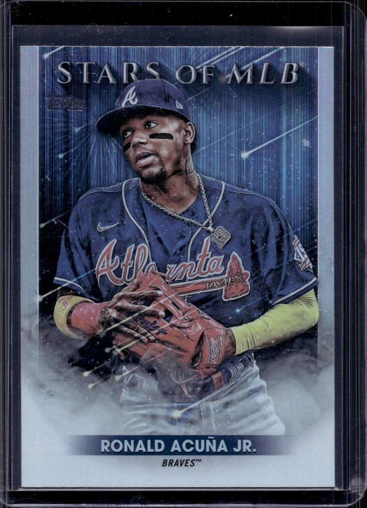RONALD ACUNA JR 2022 TOPPS STARS OF THE MLB INSERT: NEAR MINT OR BETTER CONDITION 