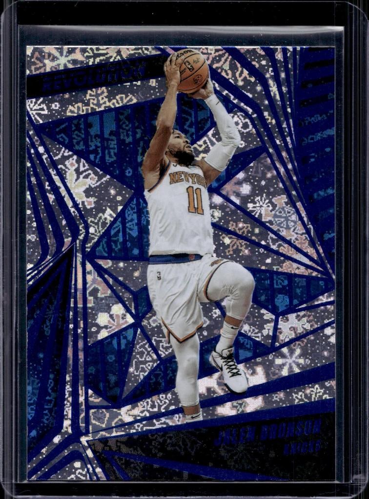 JALEN BRUNSON 2023-24 PANINI REVOLUTION BLUE WINTER COLOR MATCH: NEAR MINT OR BETTER CONDITION 