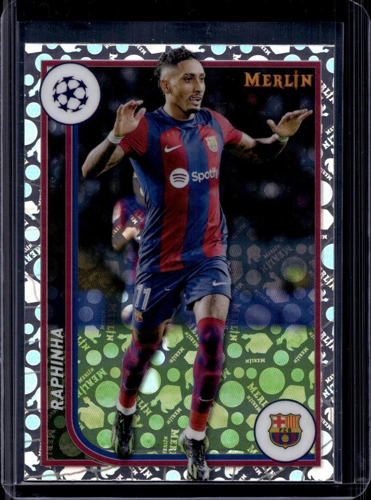 RAPHINHA 2024 TOPPS CHROME MERLIN UEFA LOGOFRACTOR: NEAR MINT OR BETTER CONDITION 