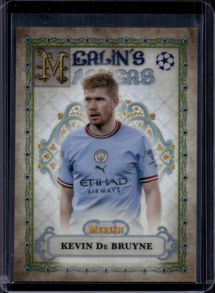 KEVIN DE BRUYNE 2023 TOPPS CHROME MERLIN UEFA MERLIN'S MAKERS REFRCTOR: NEAR MINT OR BETTER CONDITION 