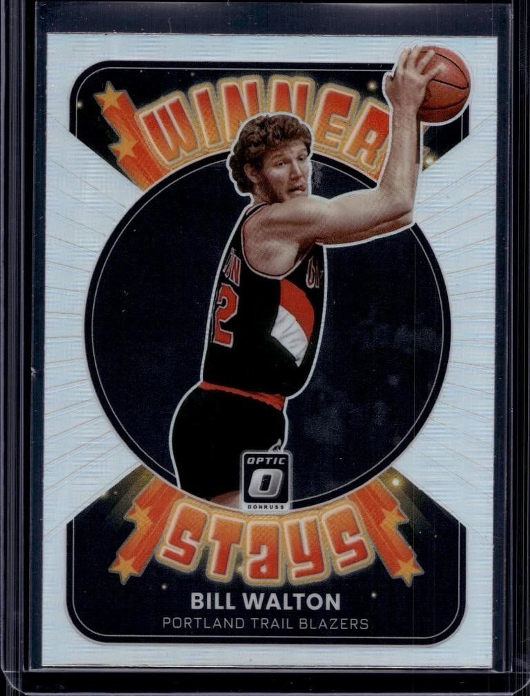 BILL WALTON 2021-22 PANINI OPTIC WINNER STAYS SILVER PRIZM: NEAR MINT OR BETTER CONDITION 