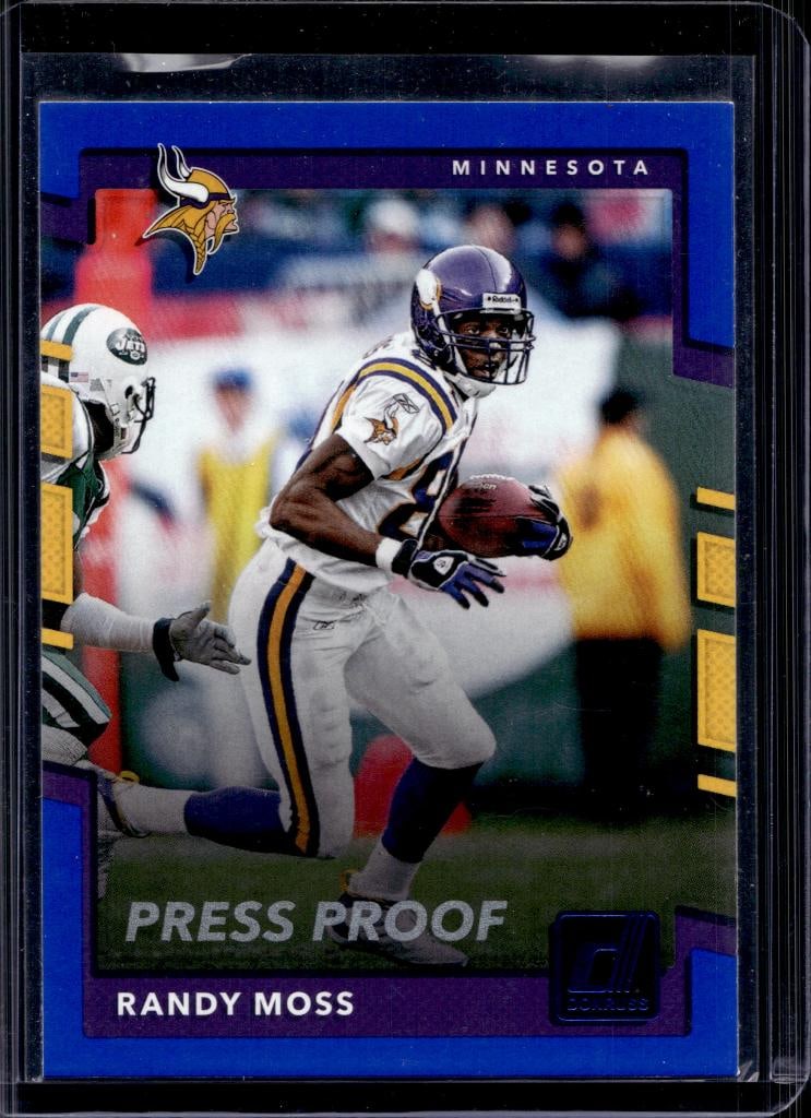 RANDY MOSS 2017 DONRUSS BLUE PRESS PROOF: NEAR MINT OR BETTER CONDITION 