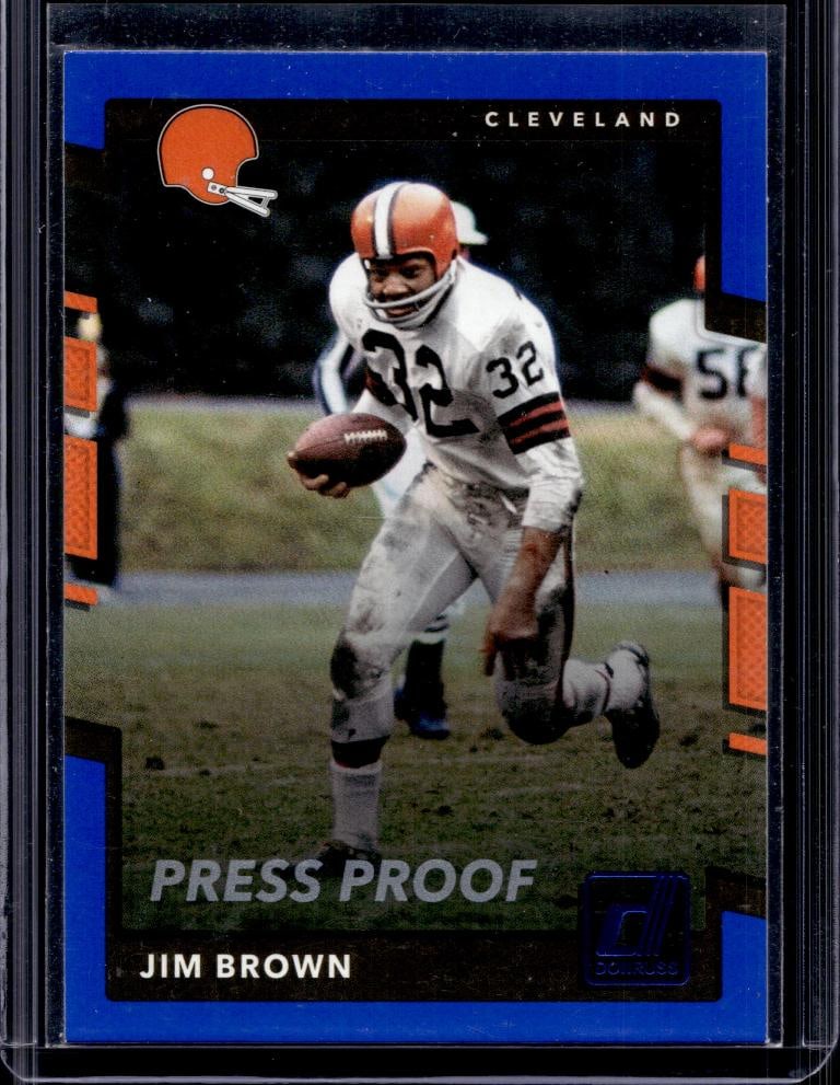 JIM BROWN 2017 DONRUSS BLUE PRESS PROOF: NEAR MINT OR BETTER CONDITION 