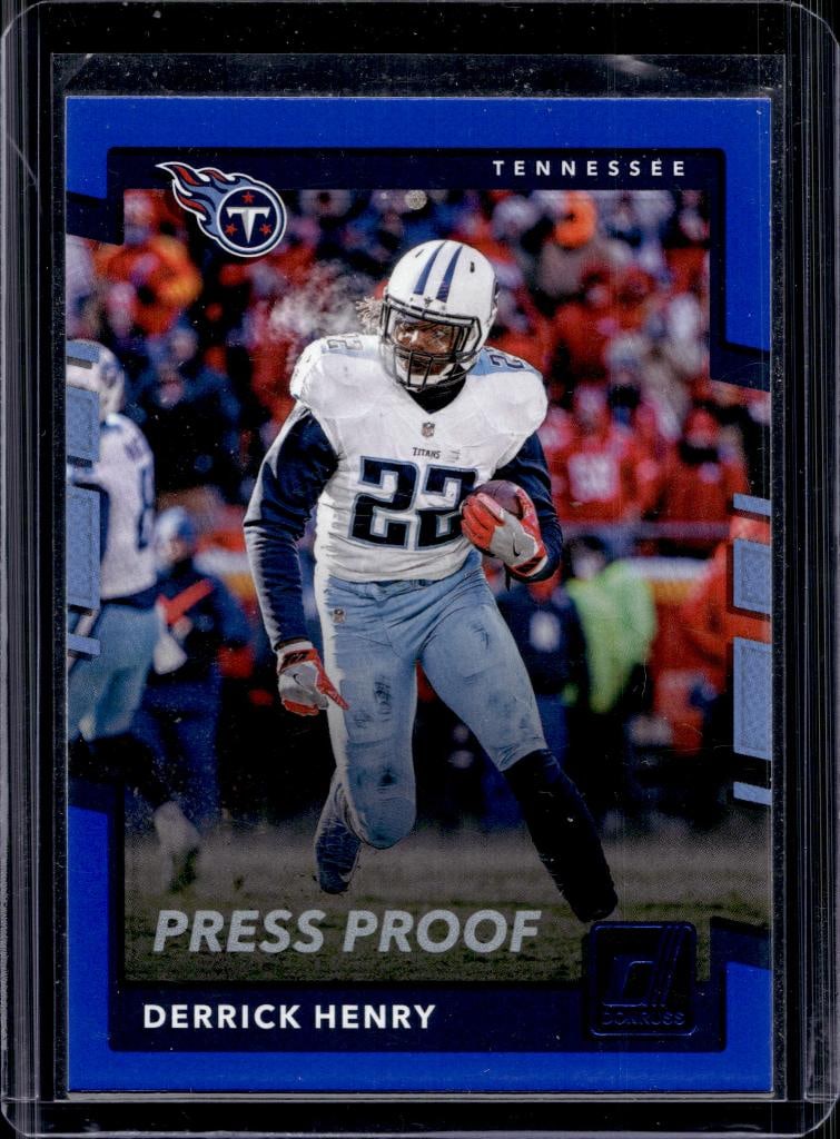DERRICK HENRY 2017 DONRUSS BLUE PRESS PROOF COLOR MATCH: NEAR MINT OR BETTER CONDITION 
