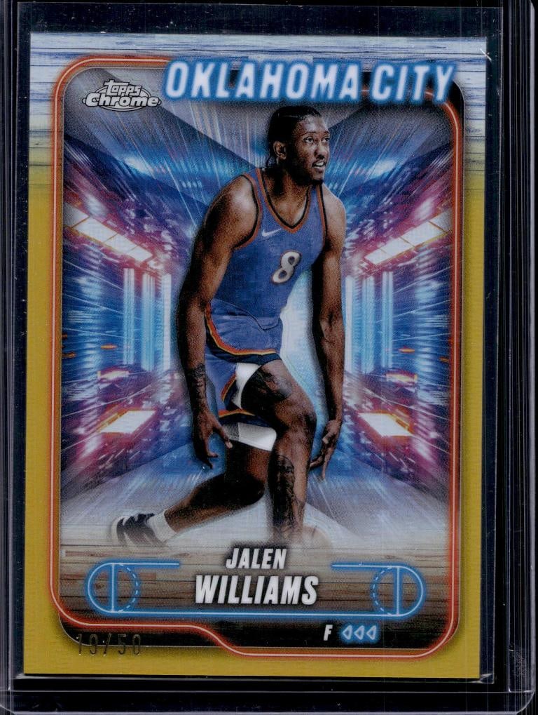 JALEN WILLIAMS 2024-25 TOPPS CHROME GOLD REFRACTOR: 19/50. NEAR MINT OR BETTER CONDITION 