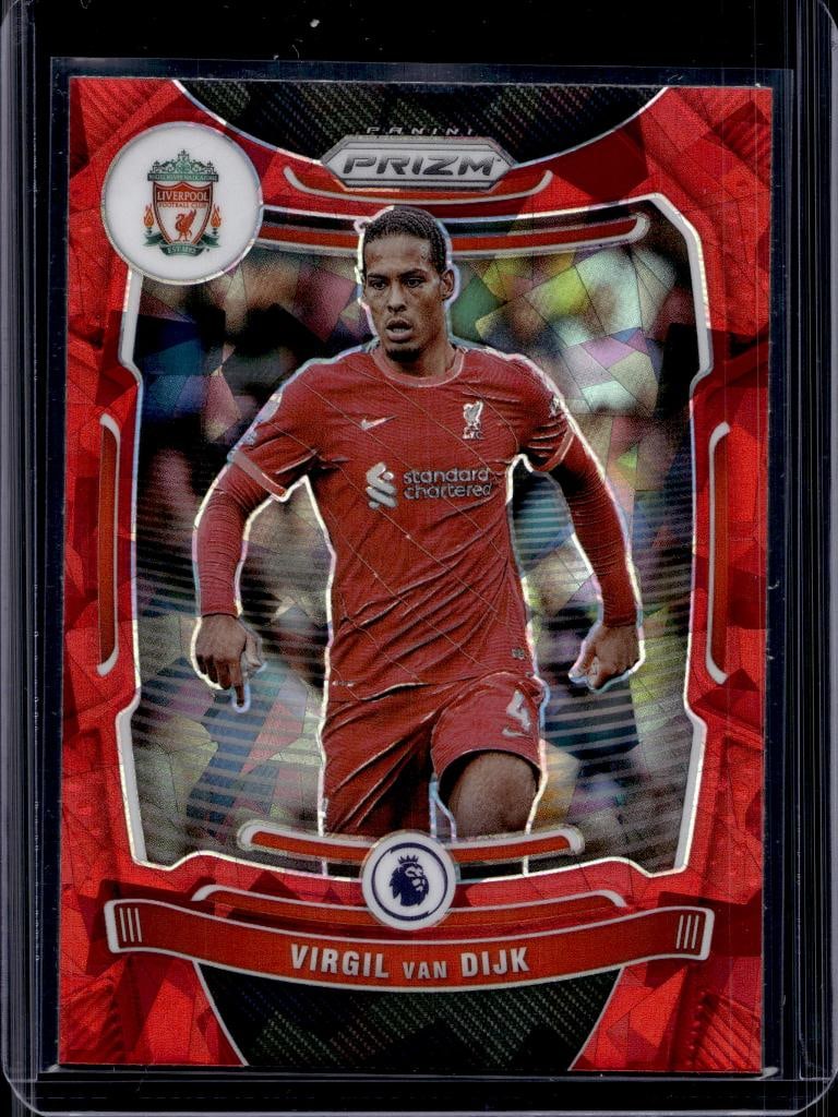 VIRGIL VAN DIJK 2021-22 PANINI PRIZM PREMIER LEAGUE RED ICE PRIZM: NEAR MINT OR BETTER CONDITION 