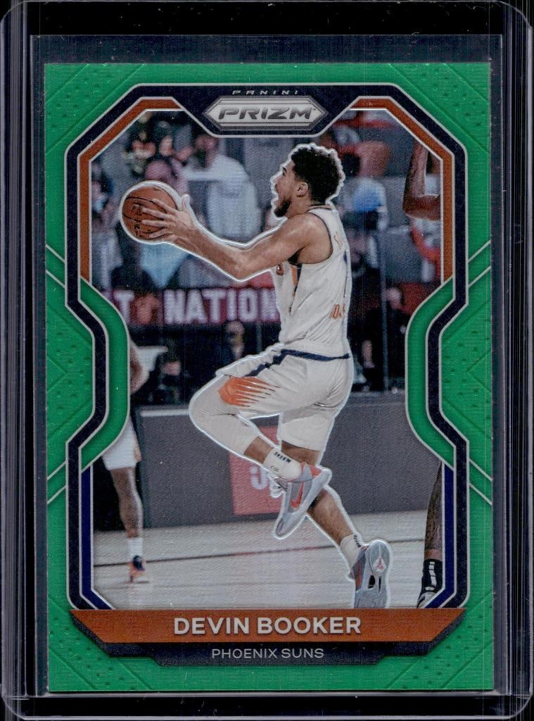DEVIN BOOKER 2020-21 PANINI PRIZM GREEN PRIZM: NEAR MINT OR BETTER CONDITION 