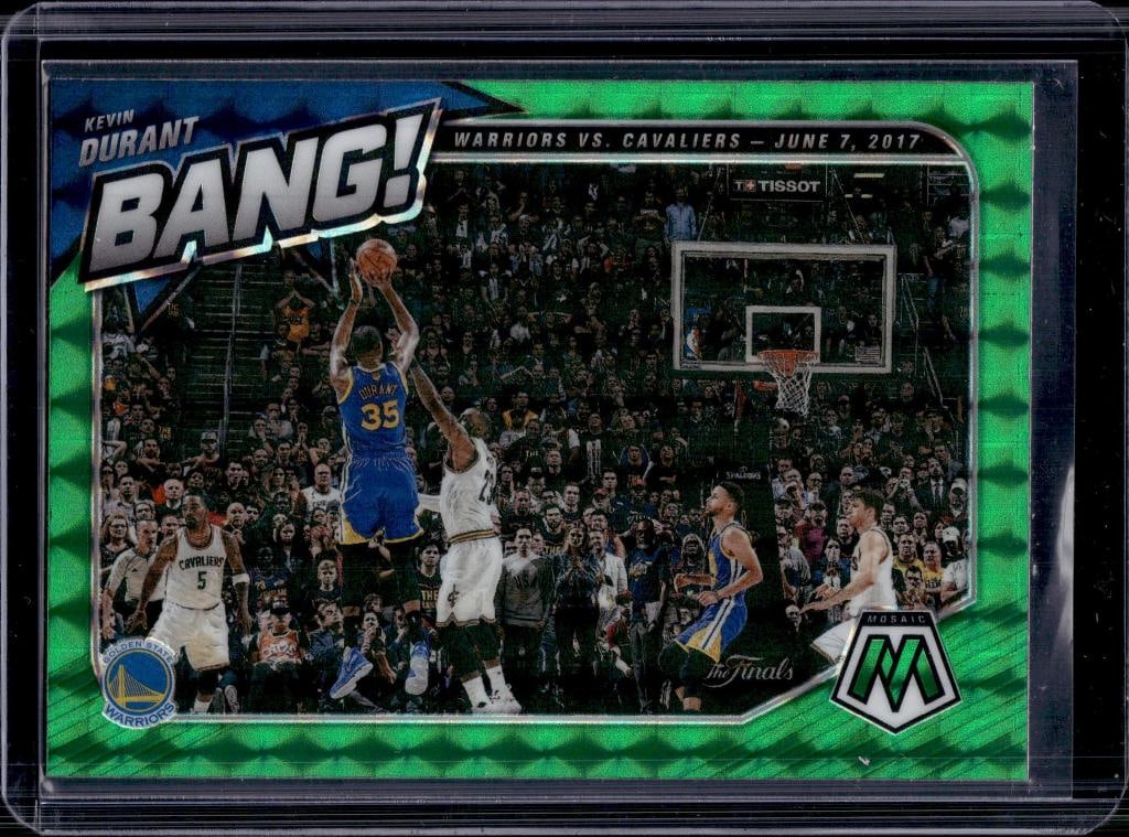 KEVIN DURANT 2020-21 PANINI MOSAIC BANG GREEN PRIZM: NEAR MINT OR BETTER CONDITION 