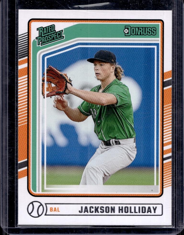 JACKSON HOLLIDAY 2024 DONRUSS ROOKIE CARD: NEAR MINT OR BETTER CONDITION 
