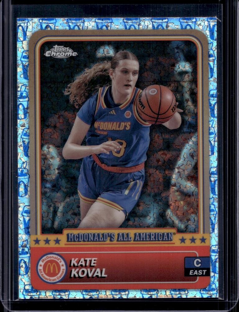 KATE KOVAL 2025 TOPPS CHROME MCDONALDS ALL AMERICAN BLUE REFRACTOR NIL ROOKIE: NEAR MINT OR BETTER CONDITION 