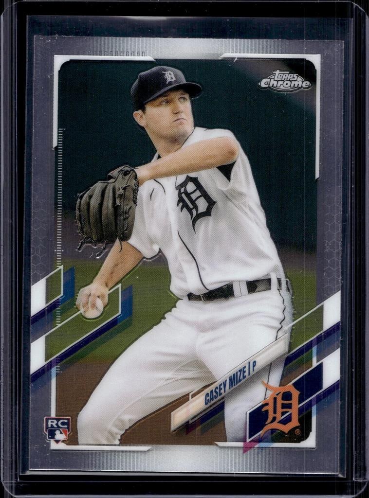 CASEY MIZE 2021 TOPPS CHROME ROOKIE CARD: NEAR MINT OR BETTER CONDITION 