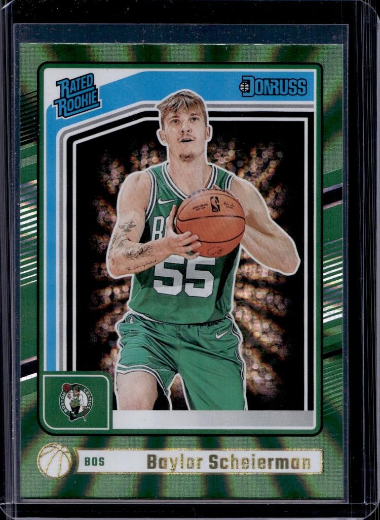 BAYLOR SCHEIERMAN 2024-25 DONRUSS GREEN FLOOD ROOKIE CARD COLOR MATCH: NEAR MINT OR BETTER CONDITION 