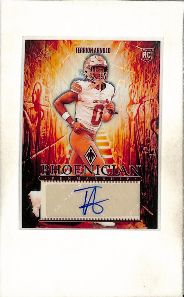 TERRION ARNOLD 2024 PANINI PHOENIX PRIZM AUTOGRAPH ROOKIE CARD: NEAR MINT OR BETTER CONDITION 