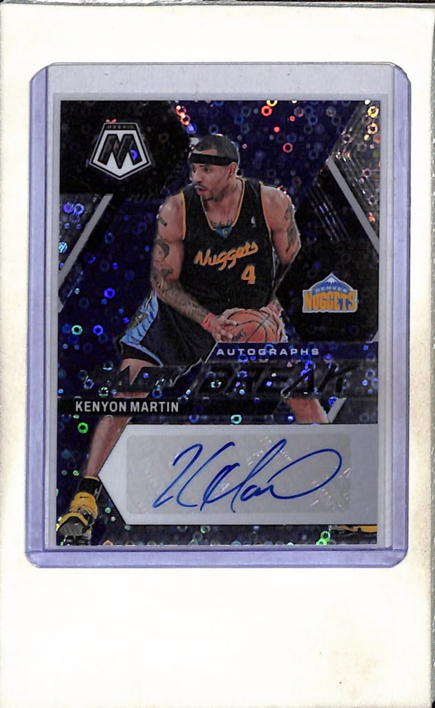 KENYON MARTIN 2022-23 PANINI MOSAIC FAST BREAK PRIZM AUTOGRAPH CARD: NEAR MINT OR BETTER CONDITION 