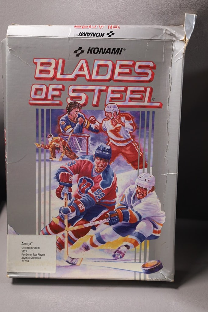 PC GAME: A VINTAGE AMIGA BLADES OF STEEL HOCKEY PC GAME. 
