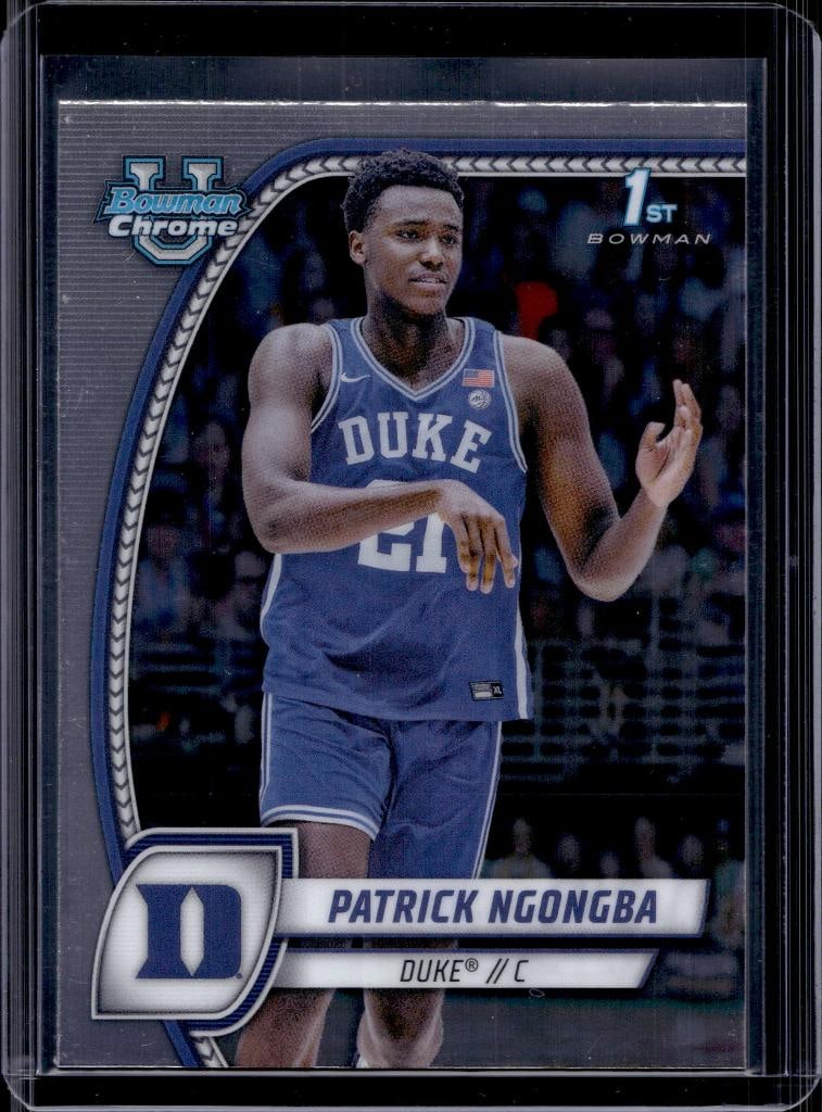 PATRICK NGONGBA 2025 BOWMAN CHROME U ROOKIE CARD: NEAR MINT OR BETTER CONDITION 