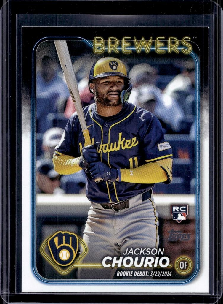 JACKSON CHOURIO 2024 TOPPS UPDATE ROOKIE CARD: NEAR MINT OR BETTER CONDITION 
