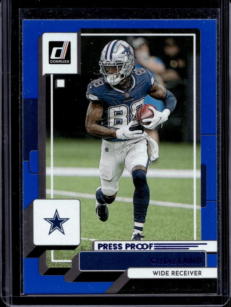 CEEDEE LAMB 2022 DONRUSS BLUE PRESS PROOF COLOR MATCH: NEAR MINT OR BETTER CONDITION