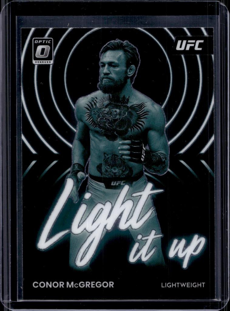 CONOR MCGREGOR 2023 PANINI OPTIC LIGHT IT UP INSERT: NEAR MINT OR BETTER CONDITION 