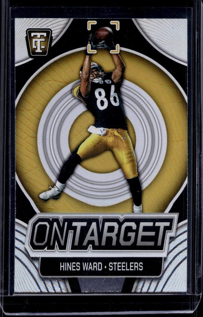 HINES WARD 2024 PANINI TOTALLY CERTIFIED ON TARGET MIRROR SILVER: NEAR MINT OR BETTER CONDITION