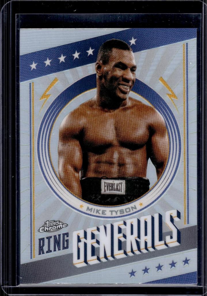 MIKE TYSON 2024 TOPPS CHROME RING GENERALS REFRACTOR: NEAR MINT OR BETTER CONDITION