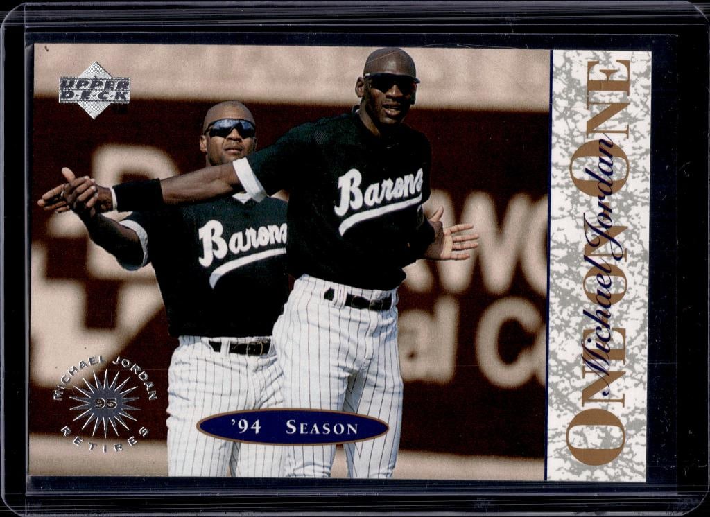 MICHAEL JORDAN 1994 UPPER DECK MINORS ONE ON ONE #7 BASEBALL ROOKIE: NEAR MINT OR BETTER CONDITION