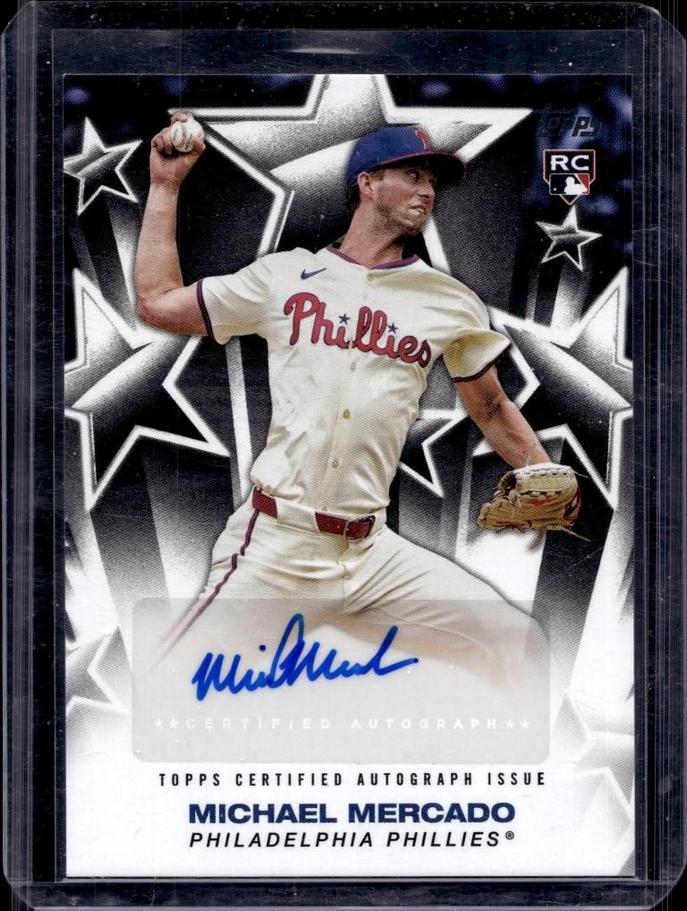 MICHAEL MERCADO 2025 TOPPS AUTOGRAPH ROOKIE CARD: NEAR MINT OR BETTER CONDITION