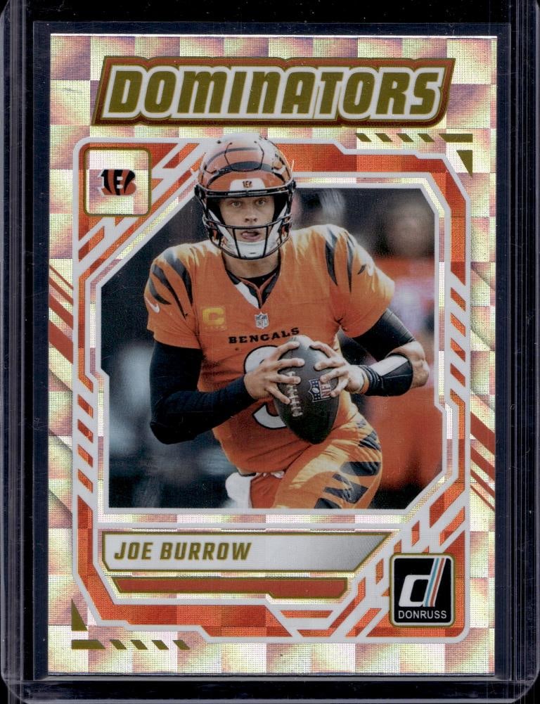JOE BURROW 20245 DONRUSS DOMINATORS INSERT: NEAR MINT OR BETTER CONDITION