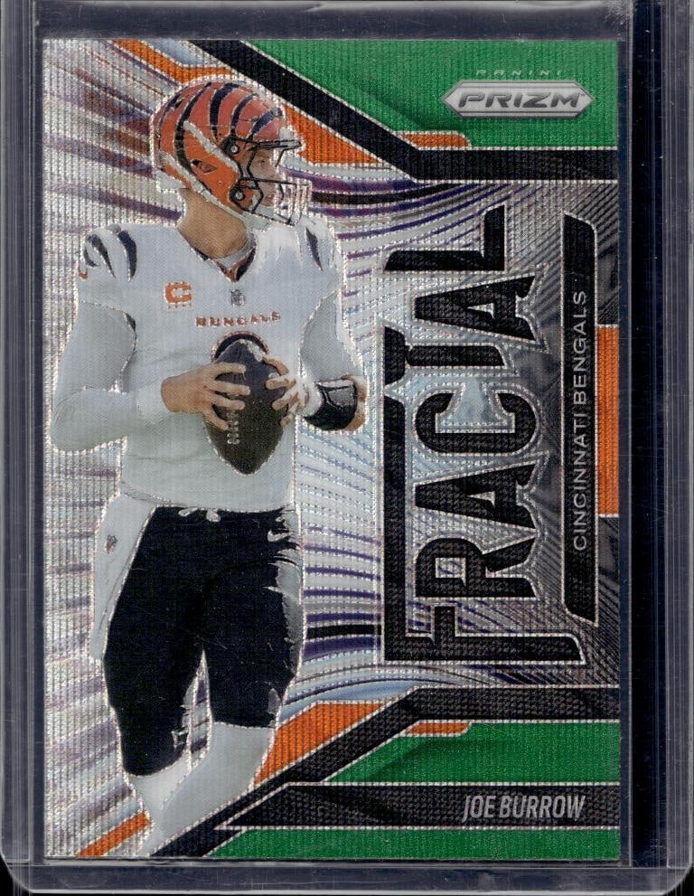 JOE BURROW 2025 PANINI PRIZM FRACTAL GREEN WAVE PRIZM: NEAR MINT OR BETTER CONDITION