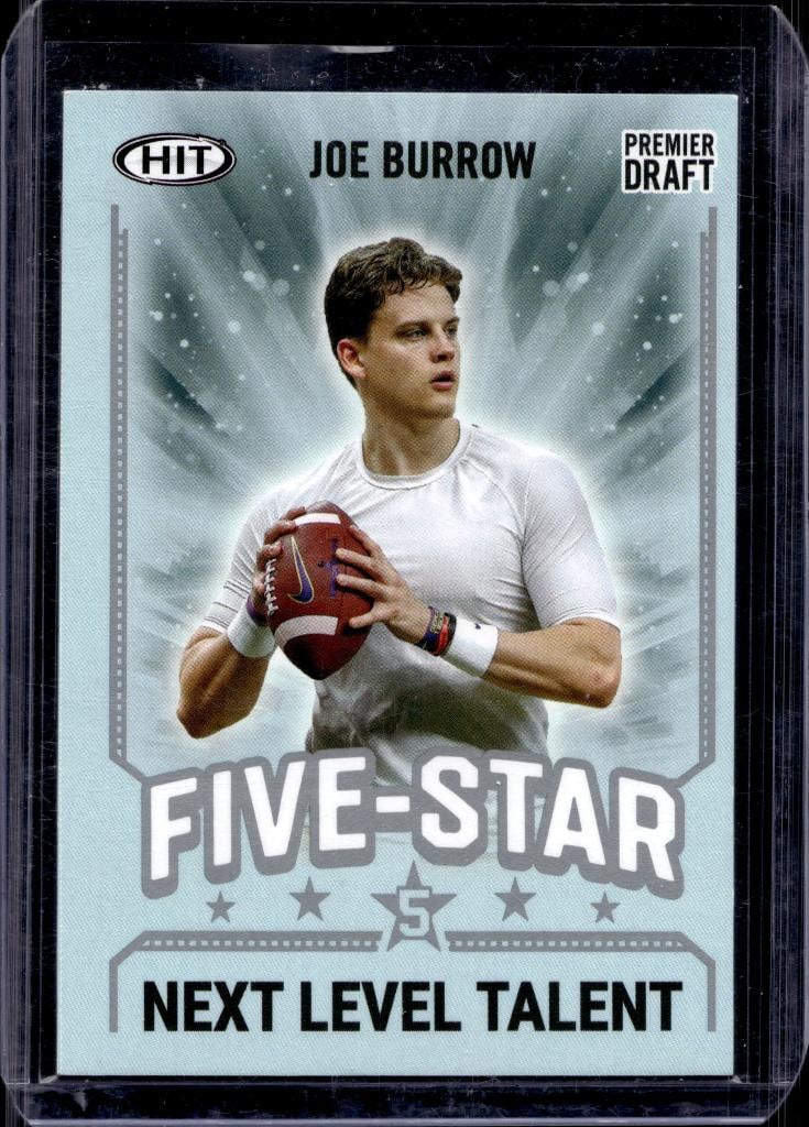 JOE BURROW 2020 SAGE HIT NEXT LEVEL 5 STAR ROOKIE CARD: NEAR MINT OR BETTER CONDITION