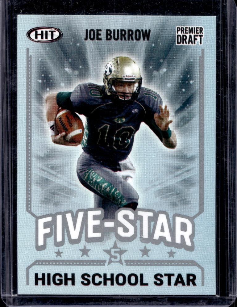 JOE BURROW 2020 SAGE HIT HIGH SCHOOL STAR 5 STAR ROOKIE CARD: NEAR MINT OR BETTER CONDITION