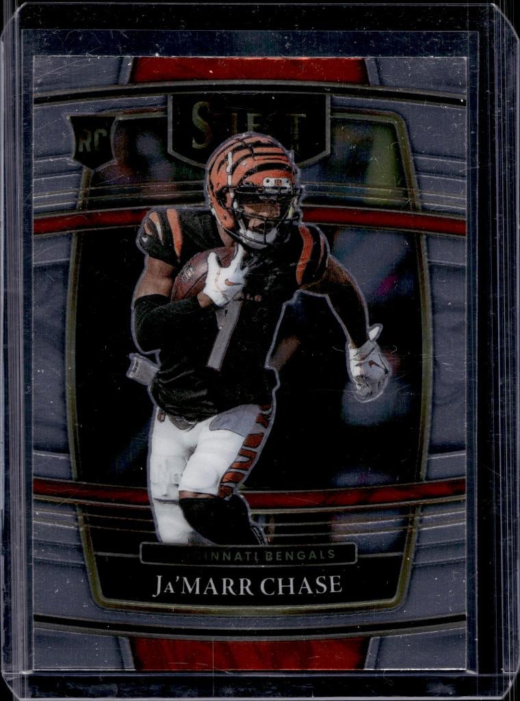 JA'MARR CHASE 2021 PANINI SELECT CONCOURSE ROOKIE CARD: NEAR MINT OR BETTER CONDITION