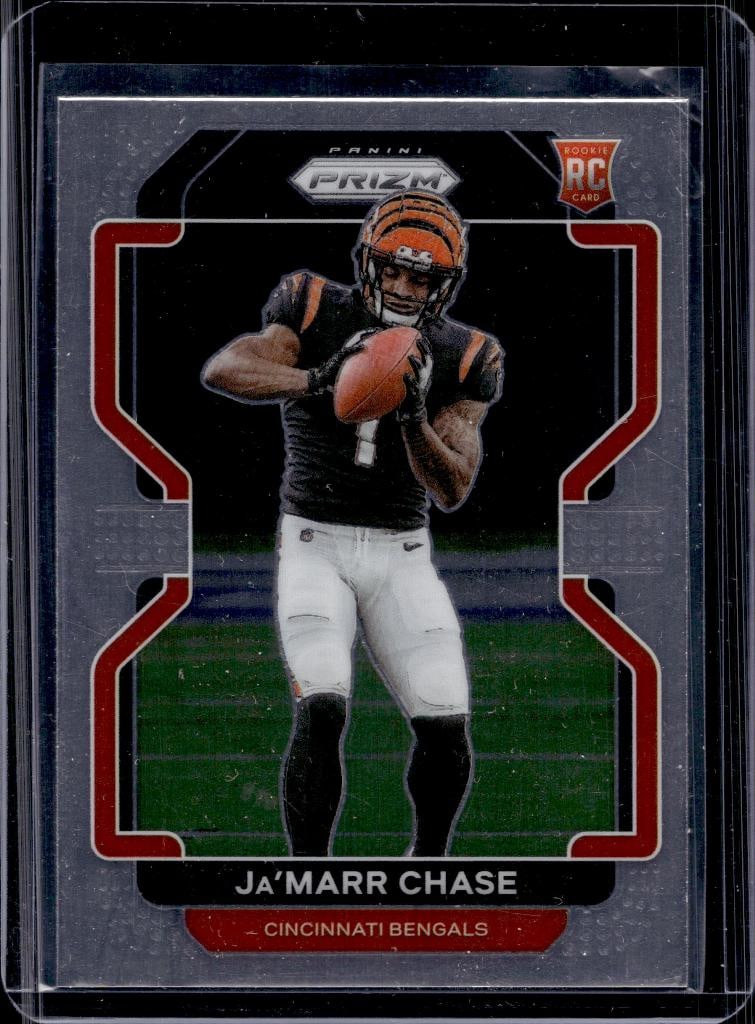 JA'MARR CHASE 2021 PANINI PRIZM ROOKIE CARD: NEAR MINT OR BETTER CONDITION