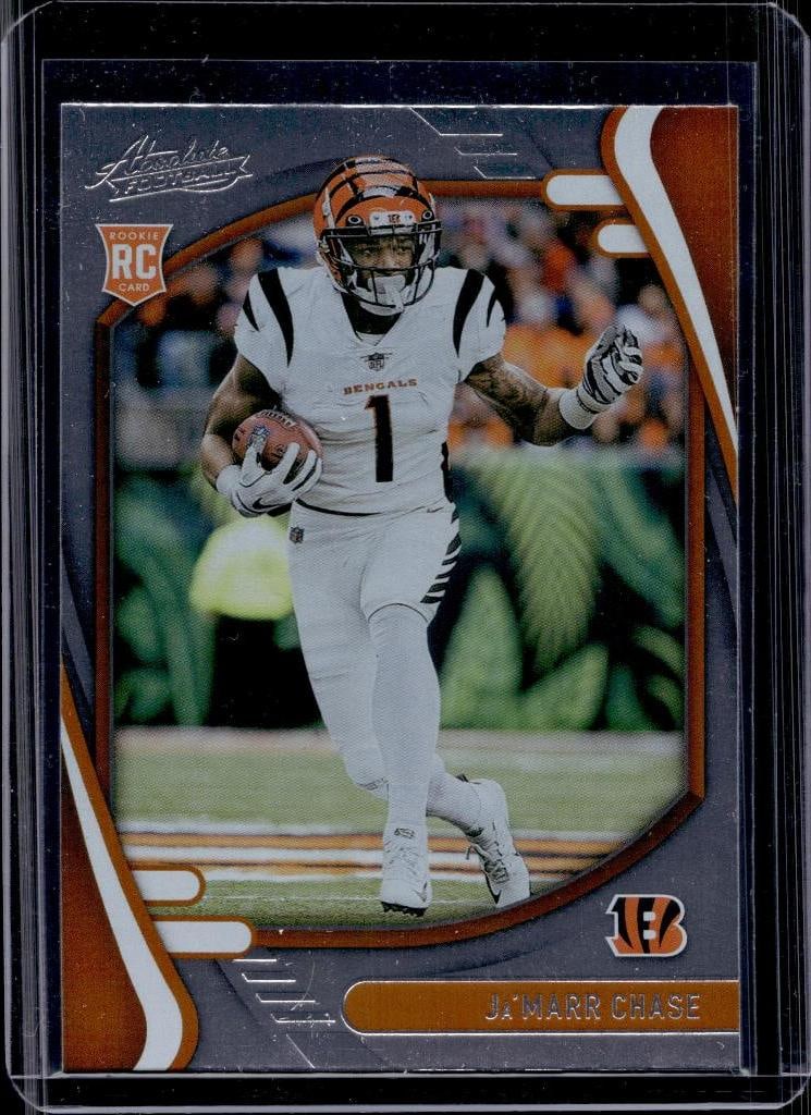 JA'MARR CHASE 2021 PANINI ABSOLUTE ROOKIE CARD: NEAR MINT OR BETTER CONDITION