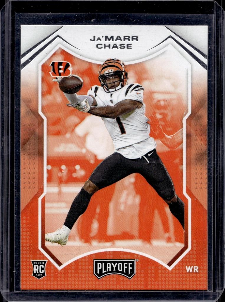 JA'MARR CHASE 2021 PANINI PLAYOFF ROOKIE CARD: NEAR MINT OR BETTER CONDITION