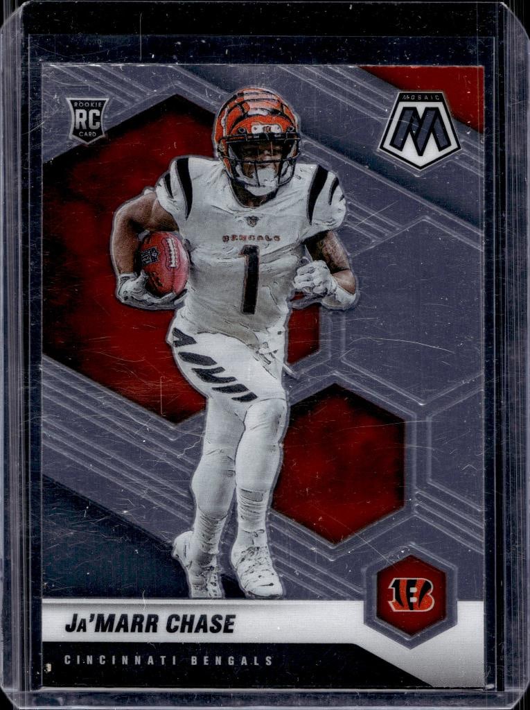 JA'MARR CHASE 2021 PANINI MOSAIC ROOKIE CARD: NEAR MINT OR BETTER CONDITION