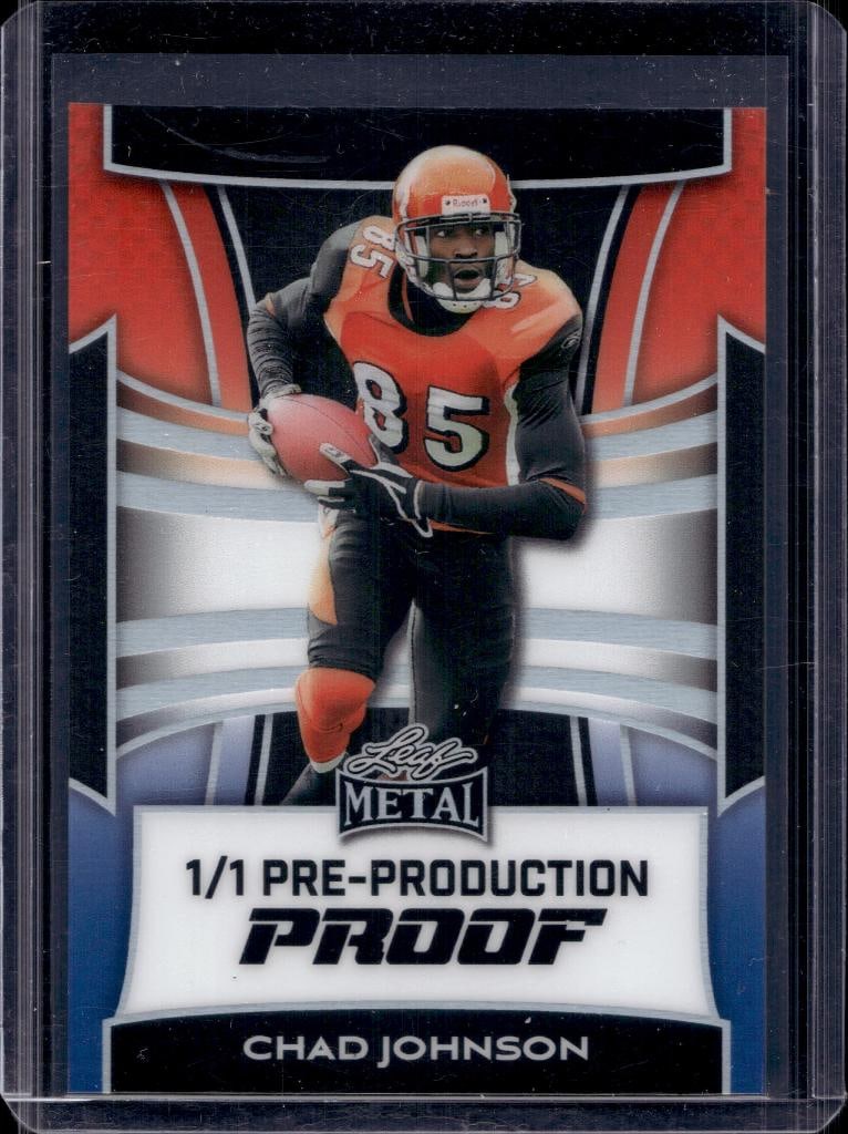 CHAD JOHNSON 2024 LEAF METAL PRE-PRODUCTION PROOF: 1/1. NEAR MINT OR BETTER CONDITION