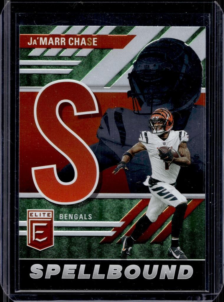 JA'MARR CHASE 2023 PANINI ELITE SPELLBOUND LETTER S INSERT: NEAR MINT OR BETTER CONDITION