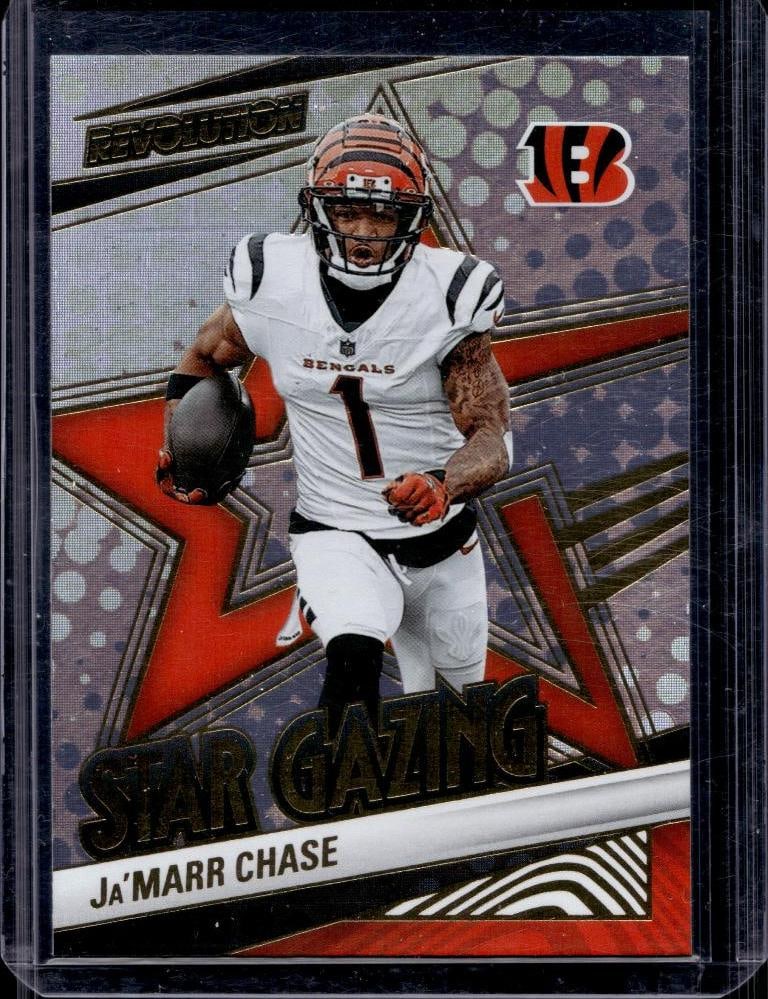 JA'MARR CHASE 2025 PANINI REVOLUTION STAR GAZING INSERT: NEAR MINT OR BETTER CONDITION