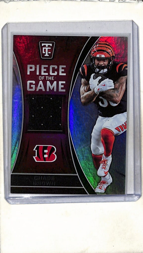 CHASE BROWN 2024 PANINI TOTALLY CERTIFIED GAME USED JERSEY CARD: NEAR MINT OR BETTER CONDITION