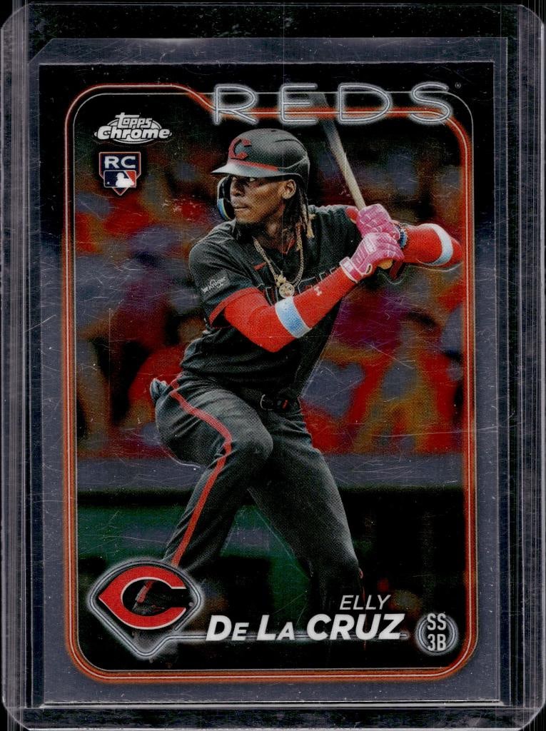 ELLY DE LA CRUZ 2024 TOPPS CHROME ROOKIE CARD: NEAR MINT OR BETTER CONDITION